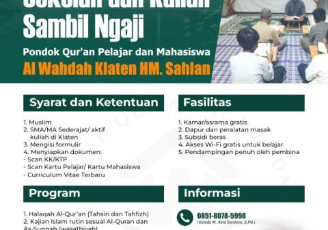 Yuk Sekolah dan Kuliah Sambil Ngaji!